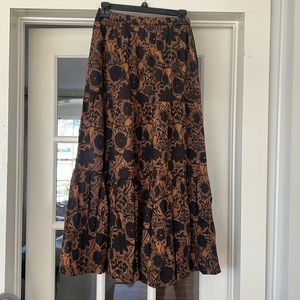 Lilla P floral tiered skirt